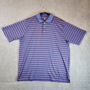 PGA Tour Polo Shirt Mens Size XL Striped Golfcore Casual Short‎ Sleeve Polyester